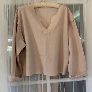 Ladies M boxy pullover sweater